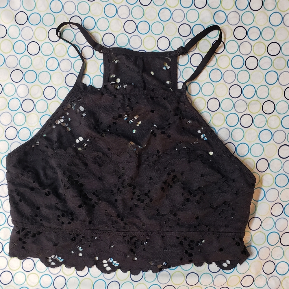 Black lace tank